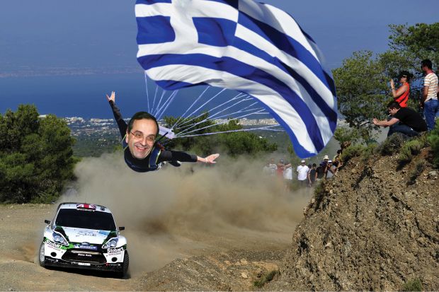 Ο Σαμαράς στο Ράλι Ακρόπολις  με συνοδηγό τον Νίκο Μιχαλολιάκο!!! (βίντεο)