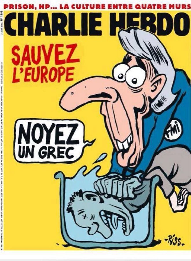 Charlie Hebdo: Σώστε την Ευρώπη, πνίξτε έναν Έλληνα…