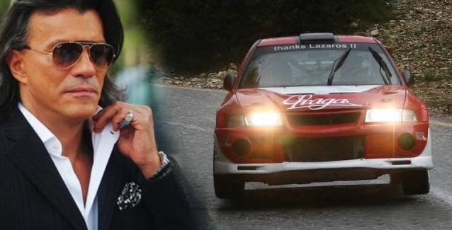 O Ηλίας Ψινάκης σε αγώνα ράλι...