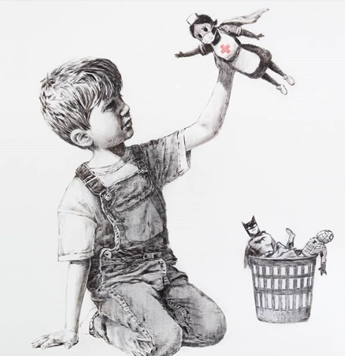 Νέο έργο του Banksy με θέμα τον κορωνοϊό έκανε την εμφάνιση του