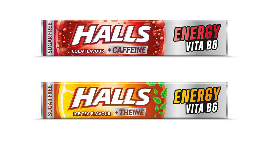 Νέες Halls Energy με βιταμίνη Β6