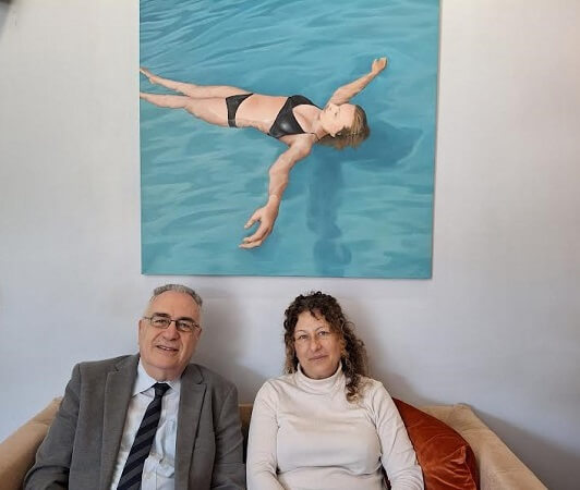 Αλέξανδρος Κακαβάς (Πρόεδρος Ε.Σ.Ε.) και Λίλη Νούτσου (Μέλος Λέσχης Ε.Σ.Ε. - 41st street cafe): Συνέχιση της πολιτιστικής συνεργασίας