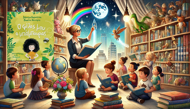 «Ο φίλος μου ο μπάμπουρας» των Βασίλη Νανούρη & Δήμητρα Καραπέτσα, στην προθήκη της αυλής μας